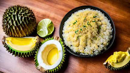 Betawi Sticky Rice With Durian (betawi Ketan Durian)