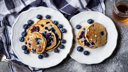 Blueberry Bannock Pancakes