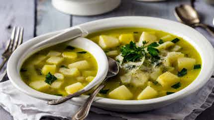 Bosanska Supa Od Praziluka I Krompira (bosnian Leek And Potato Soup)