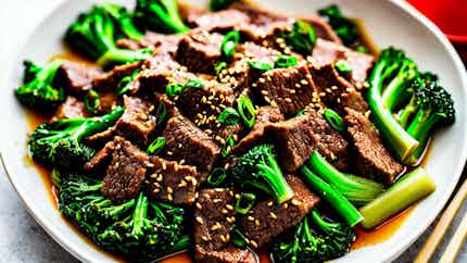 Chao Kai Lan Niu Rou (stir-fried Beef With Chinese Broccoli)