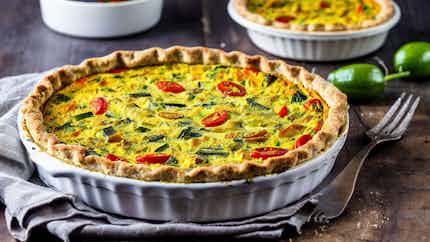 Chicken And Vegetable Quiche With African Spices (kedjenou Quiche)