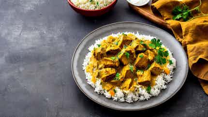 Chicken Curry With Rice (kundapura Koli Saaru Rice)