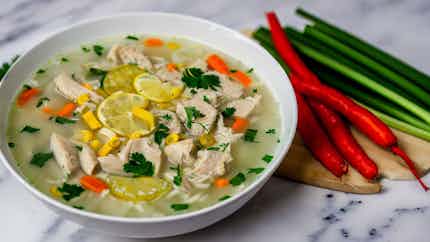 Chicken Lemon Rice Soup