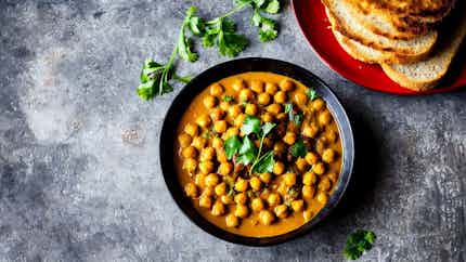Chickpea Curry With Fried Bread (chole Bhature)