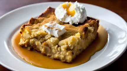 Coconut Bread Pudding With Rum Sauce
