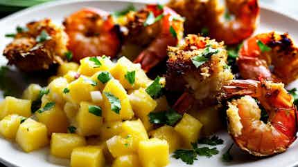 Coconut Crusted Shrimp With Pineapple Salsa