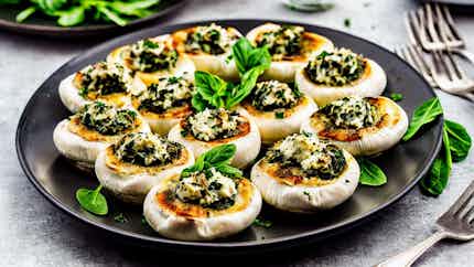 Corsican Stuffed Mushrooms with Ricotta and Spinach (Champignons Farcis aux Ricotta et Épinards Corse)