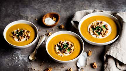 Creamy Pumpkin And Walnut Soup