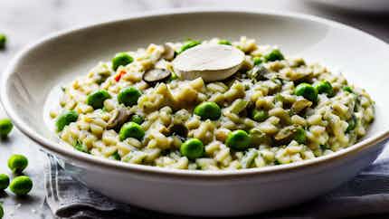 Dairy-free Mushroom And Pea Risotto