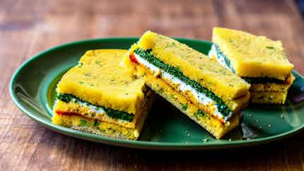 Dhokla Sandwich Sensation