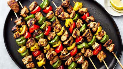 Djaj Kebab (grilled Chicken Skewers With Herb Marinade)