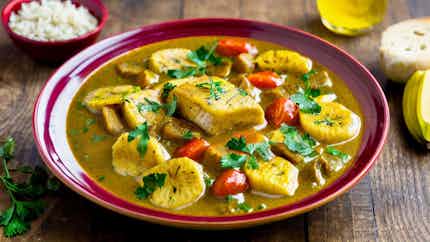Fish and Plantain Stew (Ragoût de poisson et banane plantain)
