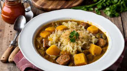 Franconian Sauerkraut Stew