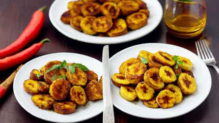 Fried Plantain With Anguillan Rum Sauce