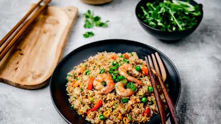 Fried Rice with Minced Pork and Shrimp (炒肉碎虾仁饭)