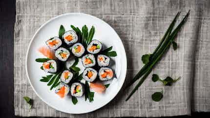 Fryske Rookjende Iel Sushi Rollen (frisian Smoked Eel Sushi Rolls)