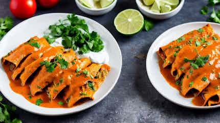Goan Style Chicken Xacuti Enchiladas