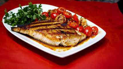 Grilled Fish with Spicy Tomato Sauce (Poisson Braisé)