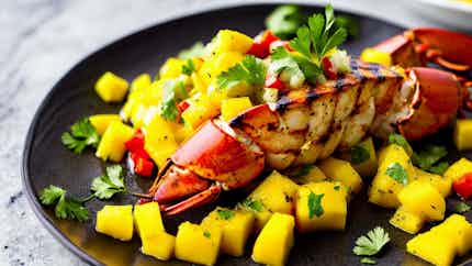 Grilled Lobster With Mango Salsa