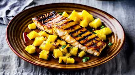 Grilled Swordfish With Pineapple Rum Glaze