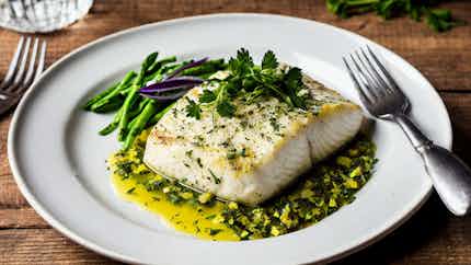 Herm Island Halibut With Herb Butter