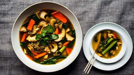 Htamin Jin (burmese-style Hot And Sour Vegetable Soup)
