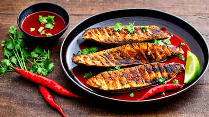 Ikan Bakar Asam Pedas (grilled Fish With Spicy Tamarind Sauce)