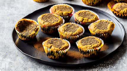 Koat Pitha Muffins (black Sesame Muffins)