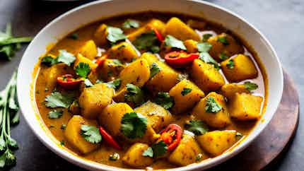 Kodo Ko Aloo Tarkari (sikkimese Style Spiced Potato Curry)