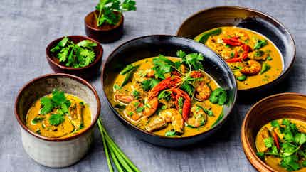 Lahpet Kyet Hin (tangy Pickled Tea Leaf Prawn Curry)