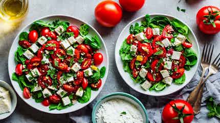 Lebanese Shanklish Salad With Tomato And Mint
