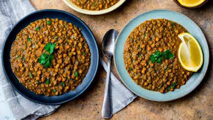 Lentil Stew With Rice Cakes (udupi Sambar Idli)