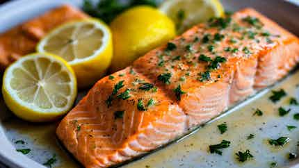 Low-carb Baked Salmon With Lemon Butter