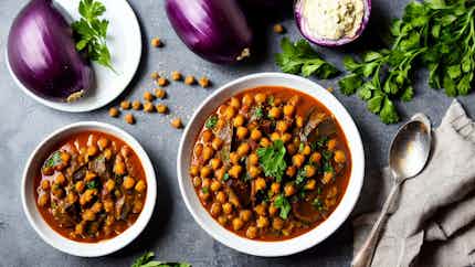 Maghmour (eggplant And Chickpea Stew)