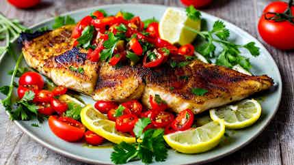 Malabo Grilled Fish With Spicy Tomato Salsa