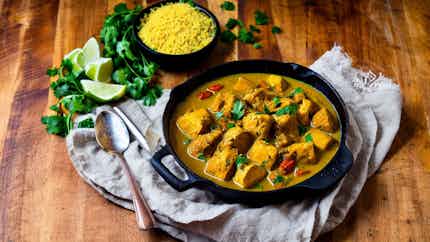 Mauritian Chicken Curry With Roti