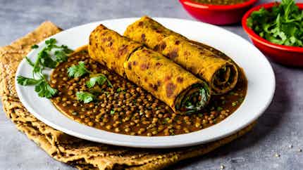Meat And Lentil Wrap (karachi Haleem Roll)