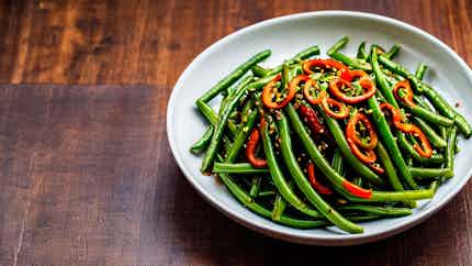 Mongolian Spicy Stir-Fried Green Beans (Төмс)
