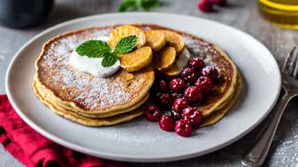 Nordic Buckwheat Pancakes: Lingonberry and Maple Syrup (Nordisk Bokhvete Pannekaker: Tyttebær og Lønnesirup)
