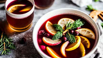 Nordic Winter Warmer: Hot Mulled Lingonberry Cider (Nordisk Vinter Varmere: Varm Mulled Tyttebærcider)