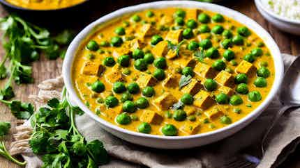 Peas And Cottage Cheese Curry (bhojpuri Matar Paneer)