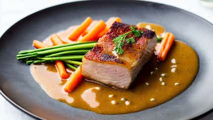 Pembrokeshire Pork Belly With Cider Sauce