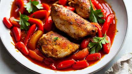 Piletina Sa Paprikom (sweet And Spicy Paprika Chicken)