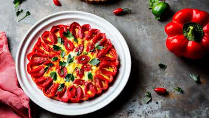 Piquillo Pepper And Manchego Quiche
