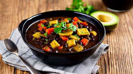 Plantain and Black Bean Stew (Vigorón)
