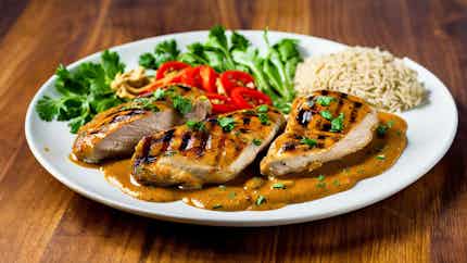 Poulet Dg (grilled Chicken With Peanut Sauce)