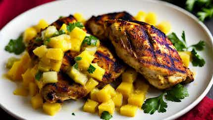 Poulet Malien (grilled Chicken With Pineapple Salsa)