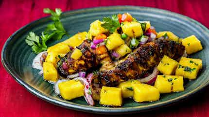 Pulpo Bilong Mi (grilled Octopus With Pineapple Salsa)
