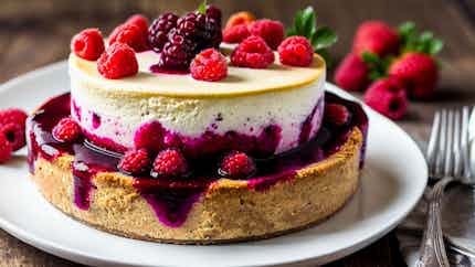 Quark Cheesecake With Berry Compote