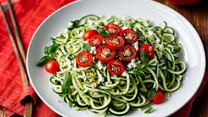 Raw Zucchini Noodle Salad